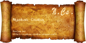 Nyakas Csaba névjegykártya